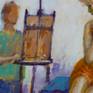 “Painter at work”
Representing : Young nude female model poses in the atelier of the painter.
Painted with acrylic paint on canvasboard of 30 x 24 cm in contemporary figurative style with impressionistic touch.
