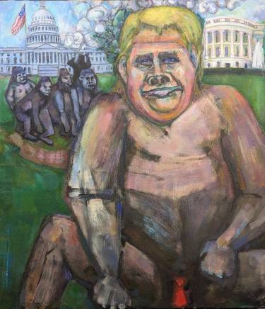 Original Expressionism Politics Paintings by richard odabashian