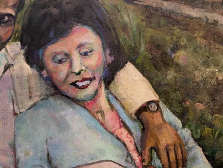 Original Painterly Abstraction People Painting by Richard Odabashian