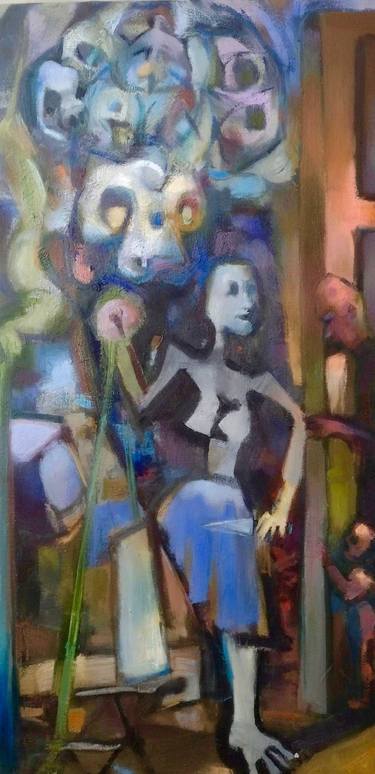 Original Abstract People Paintings by richard odabashian