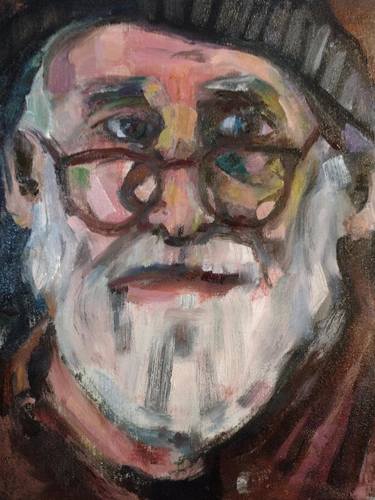 Original Abstract Expressionism Portrait Paintings by richard odabashian