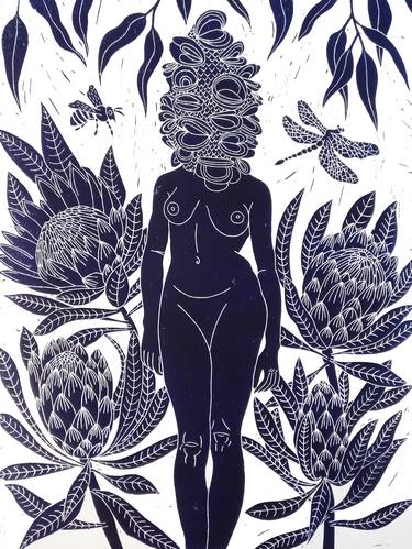 Betty Banksia Lino print - Limited Edition of 150 thumb