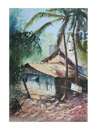 Original Architecture Painting by Dipak Ankalkhope