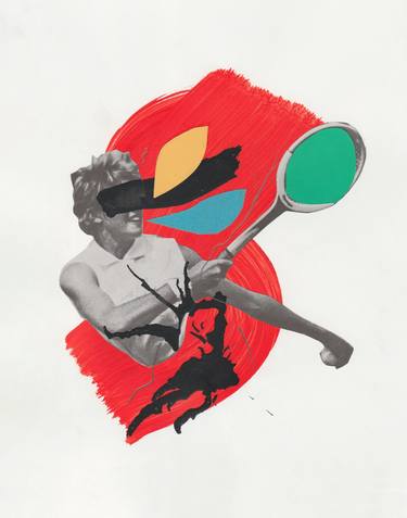 Original Abstract Sport Collage by Kubi Vasak