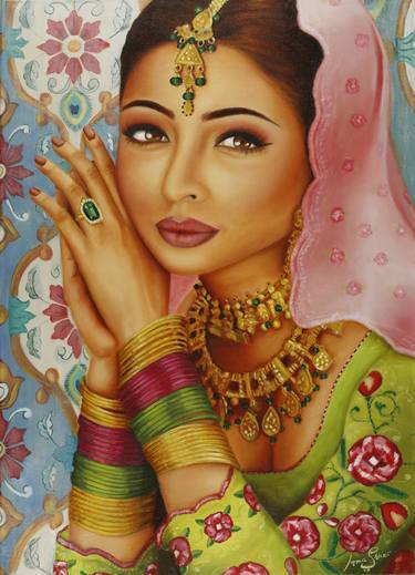 Print of Women Paintings by Inma Sharii