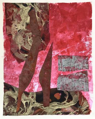 Print of Abstract Nature Collage by Cindy Zaglin