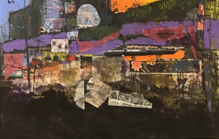 Original Abstract Education Collage by Cindy Zaglin