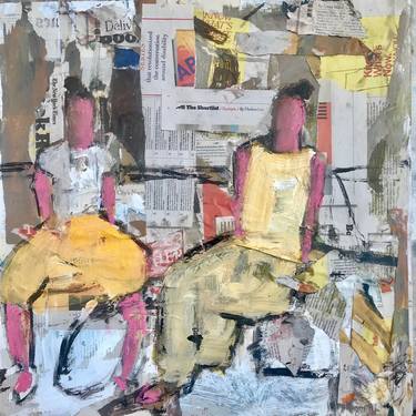 Original Abstract People Collage by Cindy Zaglin
