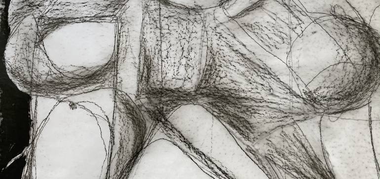 Original Abstract Expressionism Abstract Drawing by Pamela Ortiz