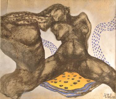 Original Nude Drawing by pavel banerjee