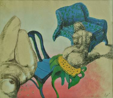 Original Nude Drawing by pavel banerjee