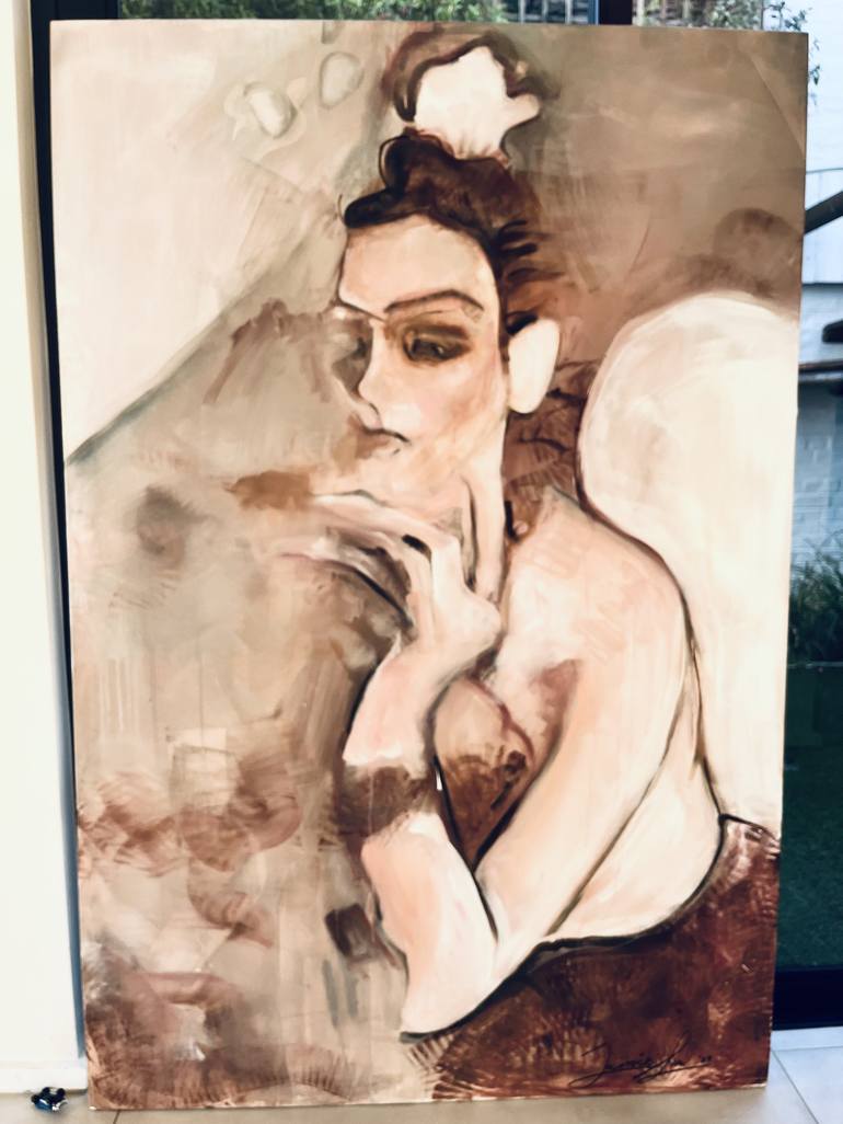 Original Abstract Portrait Painting by Jamielee Rosenberg