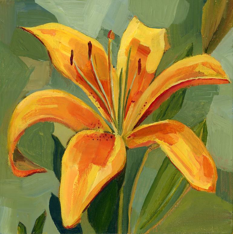 lily flower painting