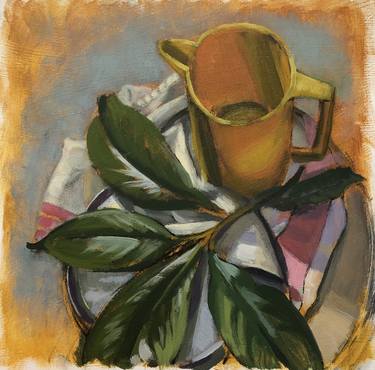 Pitcher with Magnolia Leaves thumb