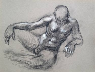Original Figurative Nude Drawings by Christopher Hickey