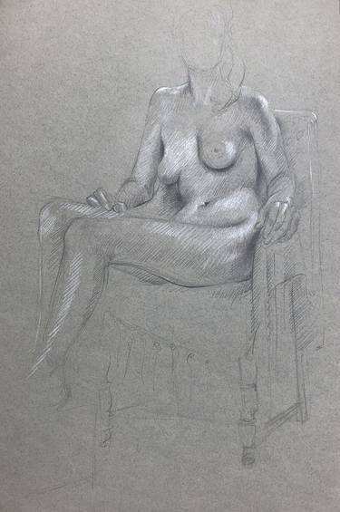 Original Figurative Nude Drawings by Christopher Hickey