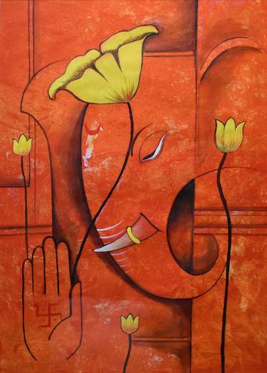 Print of Abstract Religion Paintings by Saurabh Kumar