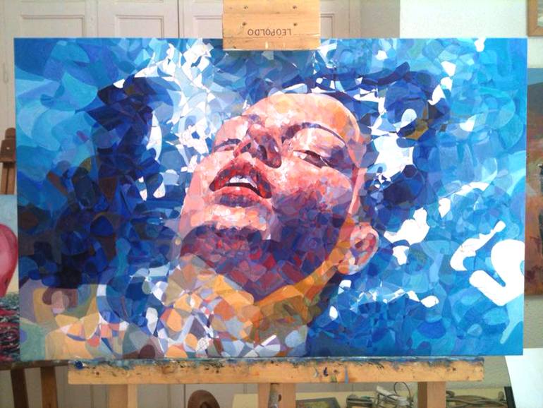 Original Figurative Women Painting by Leopoldo Gonzalez  Andrades