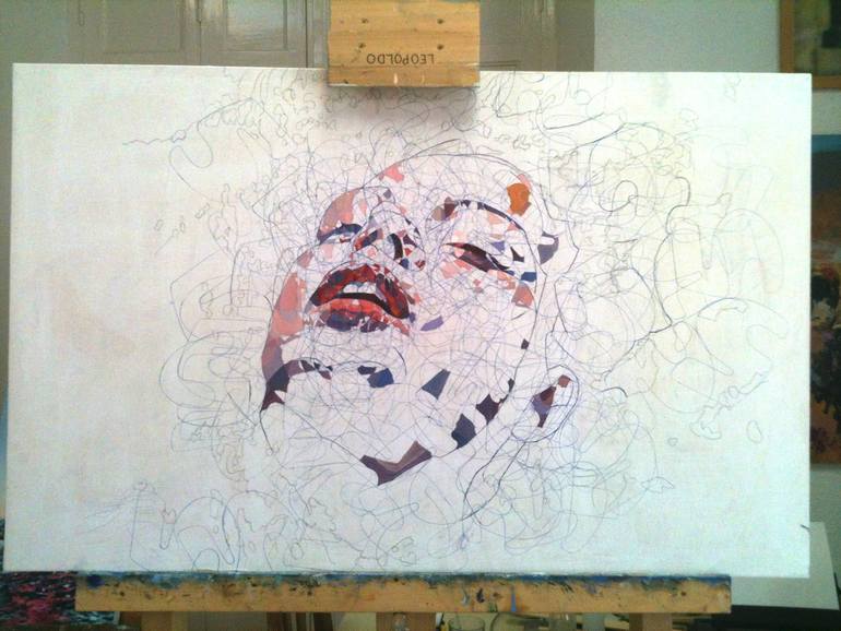Original Figurative Women Painting by Leopoldo Gonzalez  Andrades