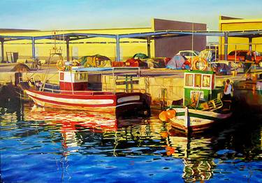 Original Boat Paintings by Leopoldo Gonzalez  Andrades