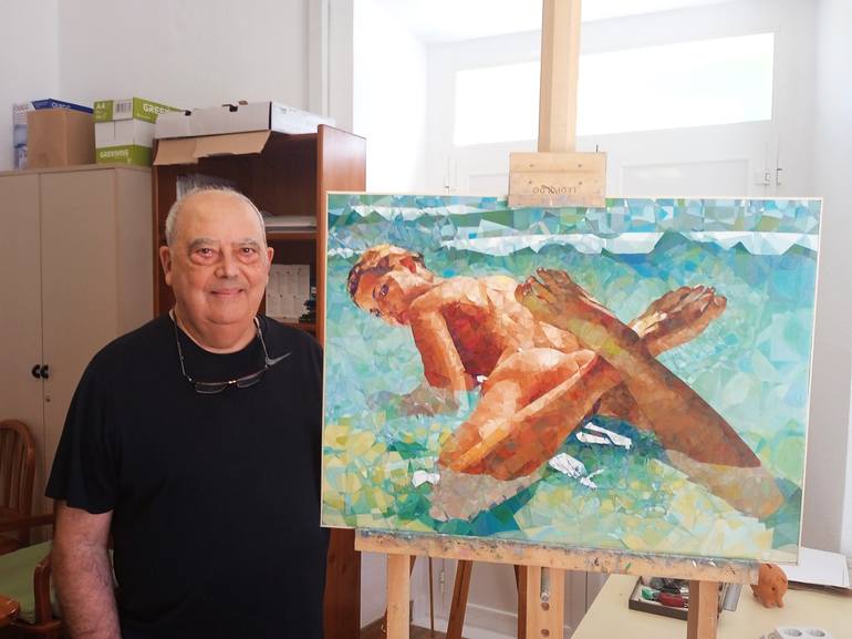 Original Nude Painting by Leopoldo Gonzalez  Andrades