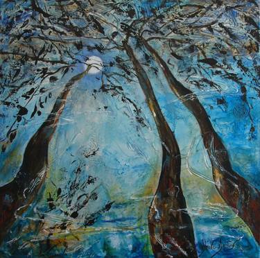 Original Tree Painting by Dyane Dastous