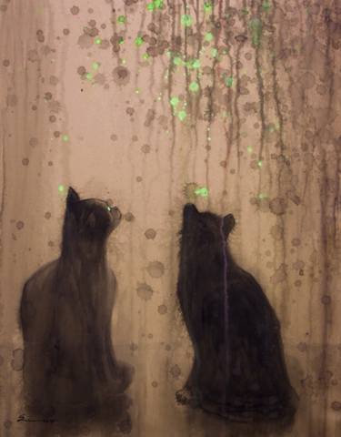 Print of Cats Paintings by jixing sun