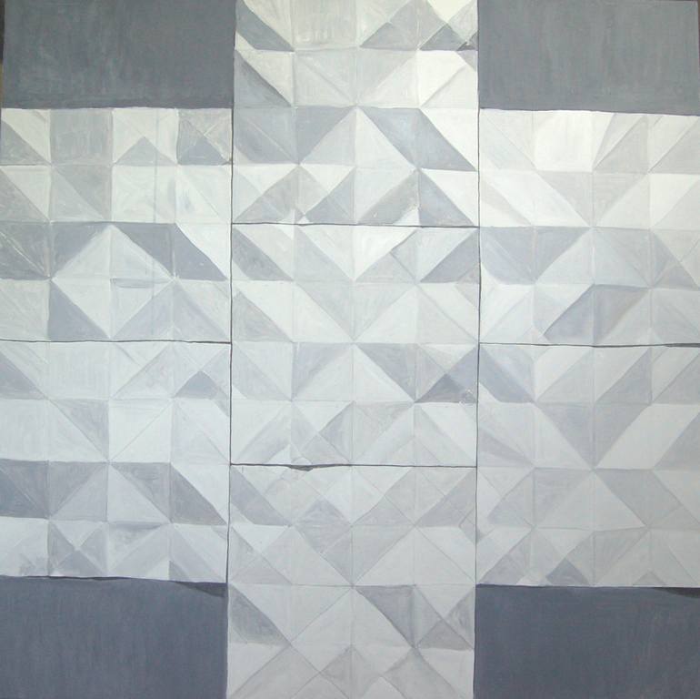 Original Cubism Geometric Painting by Alisa Mulina