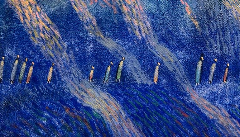 Original Dada Landscape Painting by Elena Markova