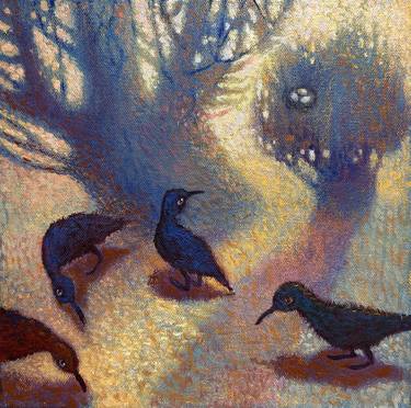 Original Impressionism Animal Painting by Elena Markova