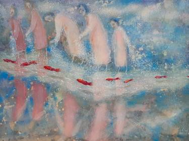 Original Art Deco Fish Paintings by Elena Markova