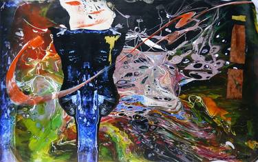 Original Abstract Fantasy Mixed Media by Stanislav Riha