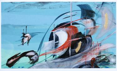 Print of Abstract Sailboat Paintings by Stanislav Riha