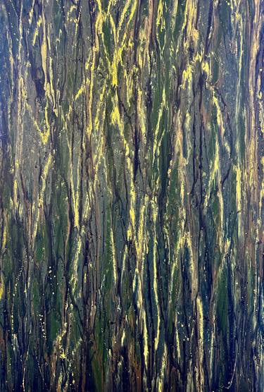 Extra Large Earthy Abstract Painting "Into The Forest" thumb