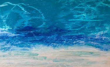 EXTRA LARGE SEASCAPE 39"X63" High Tide Splash Un-Stretched Canvas thumb