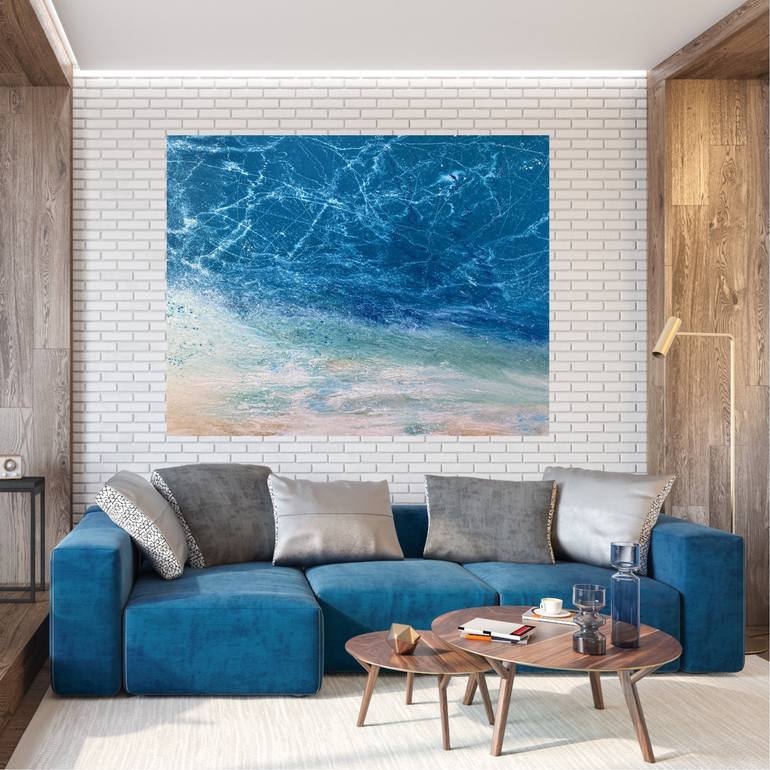 Original Abstract Seascape Painting by Kimberly Conrad