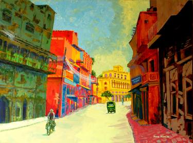 Original Impressionism Cities Paintings by Amna Alam