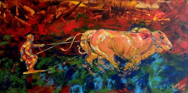 Original Impressionism Rural life Paintings by Amna Alam