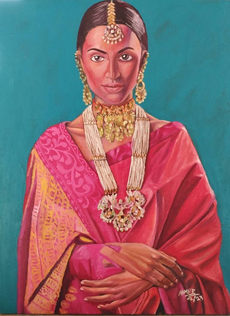 indian-goddess-painting-by-ahmed-khan-saatchi-art