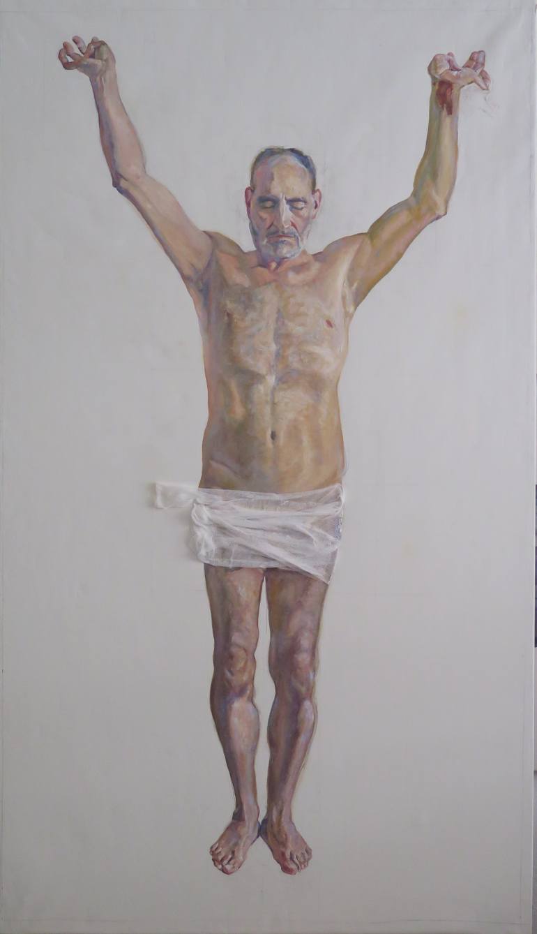 Original Conceptual People Painting by Jesus Manuel Moreno