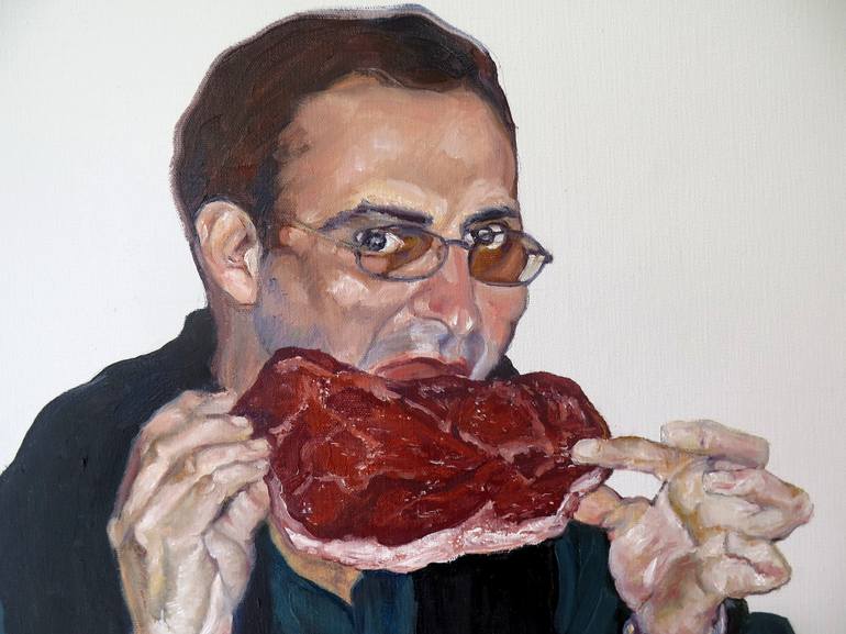 Original Conceptual People Painting by Jesus Manuel Moreno
