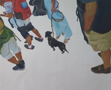 Original Contemporary Dogs Paintings by Jesus Manuel Moreno
