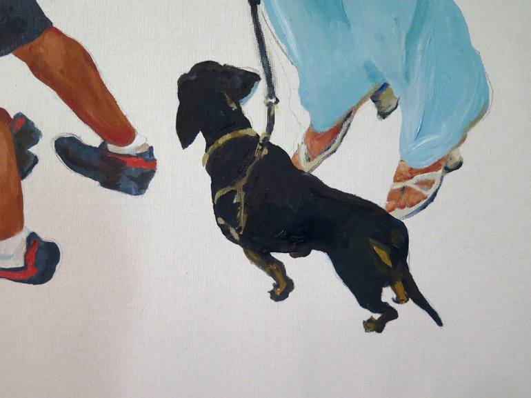 Original Contemporary Dogs Painting by Jesus Manuel Moreno 