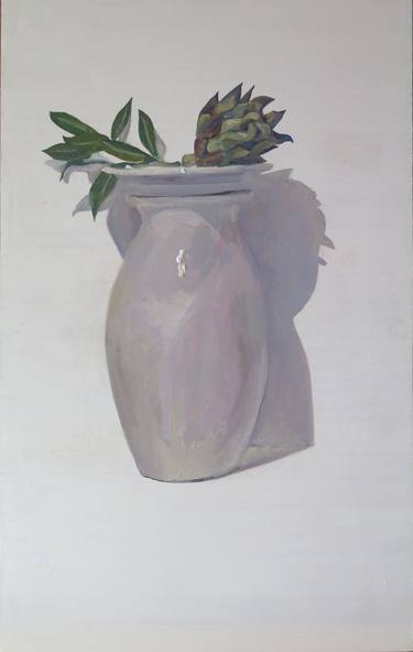 Still life with white jug and vegetables thumb