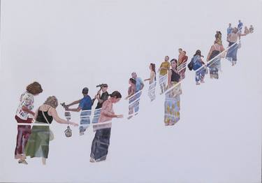 Original Contemporary People Painting by Jesus Manuel Moreno 