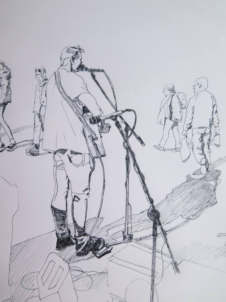 Original Contemporary People Drawing by Jesus Manuel Moreno