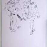White-cheeked on a cell phone on the street by Jesus Manuel Moreno