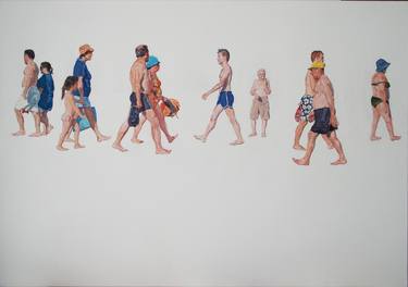 Print of People Paintings by Jesus Manuel Moreno