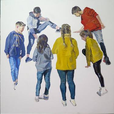 Original Figurative Children Paintings by Jesus Manuel Moreno