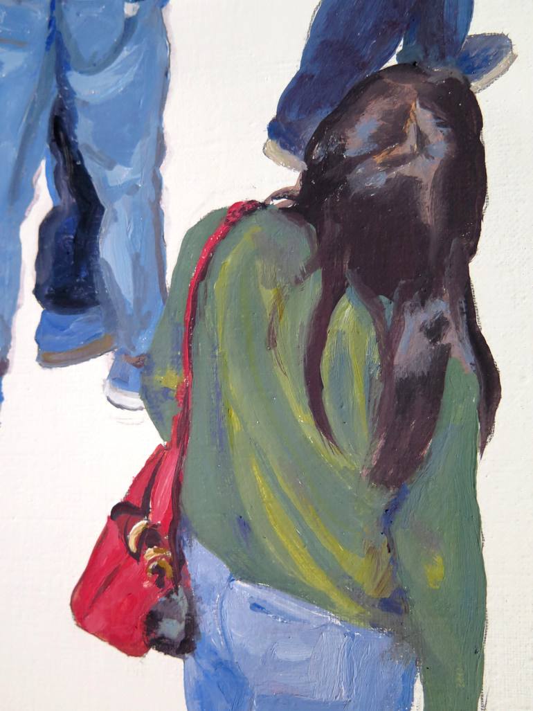 Original Figurative People Painting by Jesus Manuel Moreno
